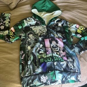 My Hero Academia Anime Zip up Hoodie size 2XL